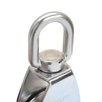 T316 Stainless Steel Single Sheave Swivel Eye Pulley Marine Hoist