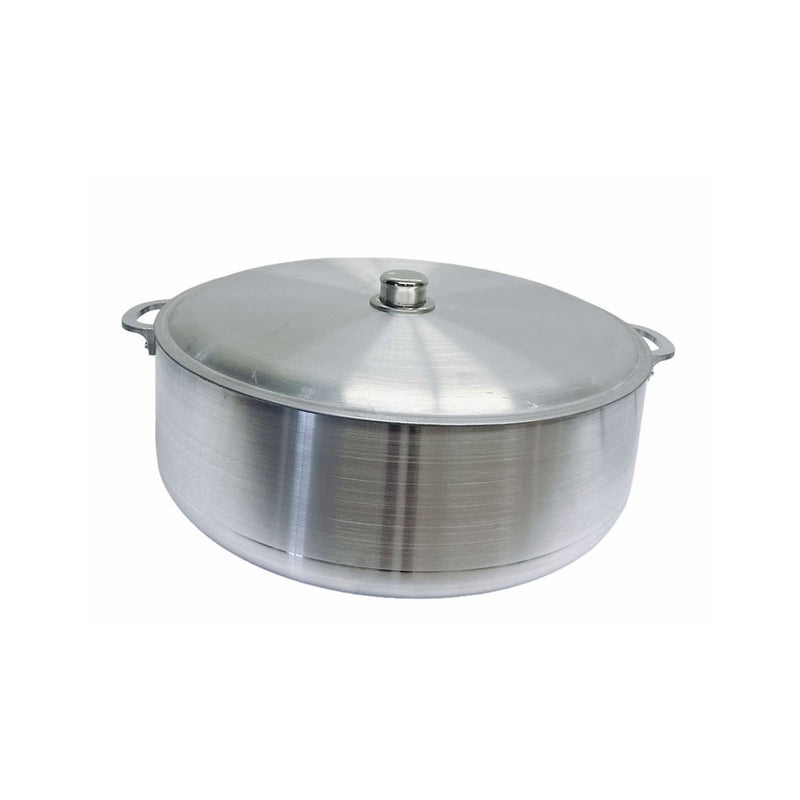 31 Qt Aluminum Caldero Stock Pot, Cooking Dutch Oven With Glass Lid,Satin Finish