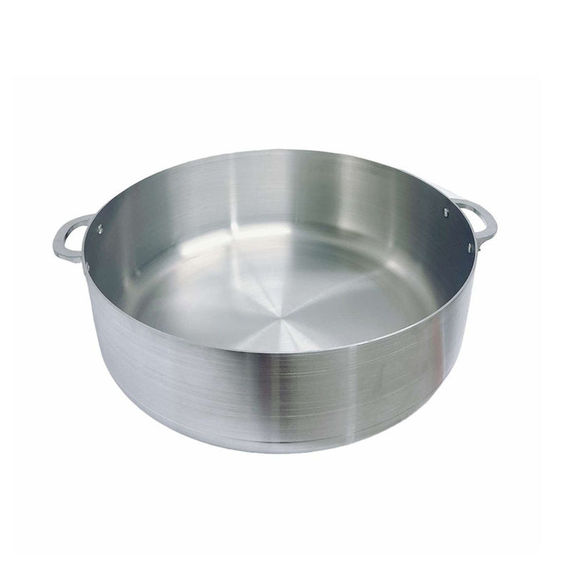 31 Qt Aluminum Caldero Stock Pot, Cooking Dutch Oven With Glass Lid,Satin Finish