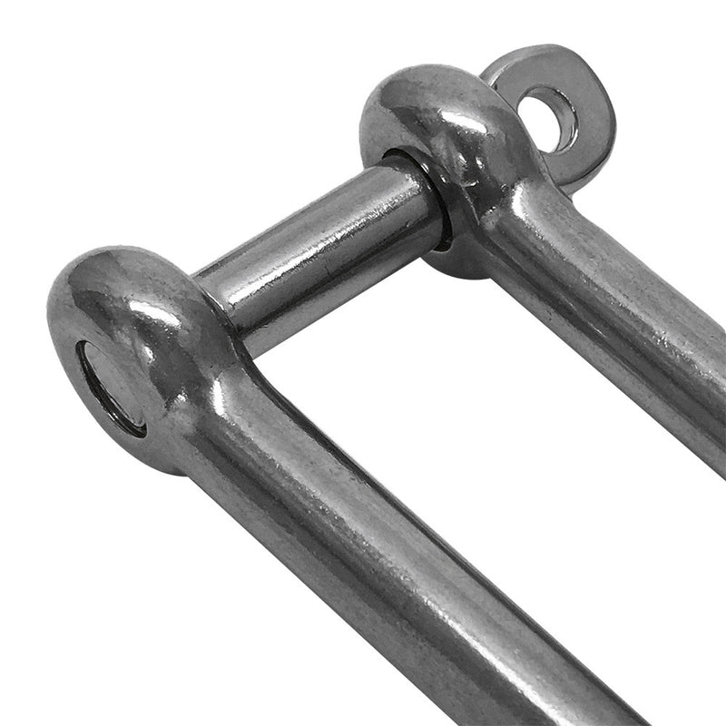 5 Pcs Marine Boat Stainless Steel 316 Eye Screw Pin Sailing Long D Shackle Rigging