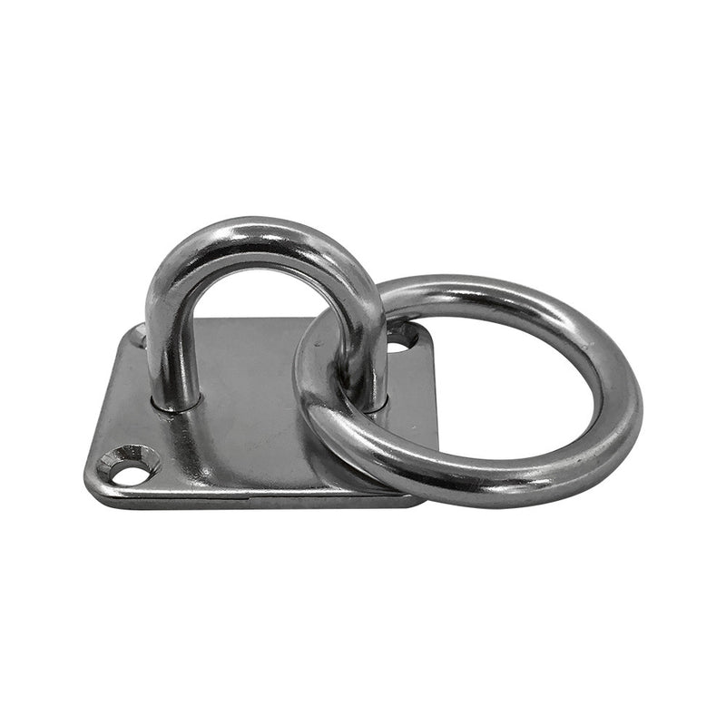 Marine hardware Stainless Steel 304 Square Pad Eye Plate With Ring Welded Formed Boat Rigging