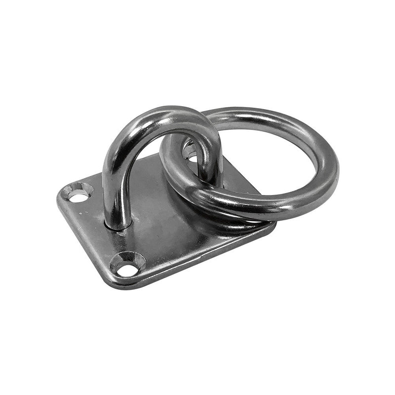 Marine hardware Stainless Steel 304 Square Pad Eye Plate With Ring Welded Formed Boat Rigging