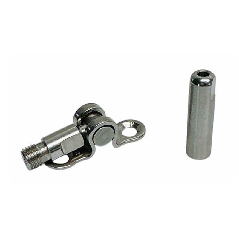 Marine 1/8" Push And Go Swageless Deck Toggle 1/8" Cable T316 Stainless Steel