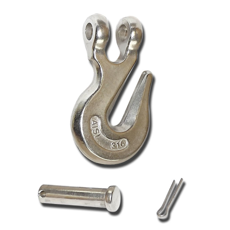 Marine Stainless Steel 316 Clevis Grab Hook Towing Tie Down Shackle Boat