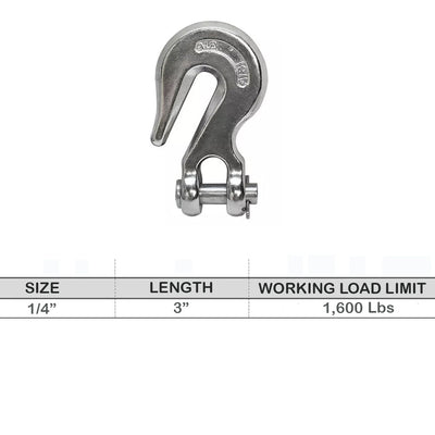 Marine Stainless Steel 316 Clevis Grab Hook Towing Tie Down Shackle Boat