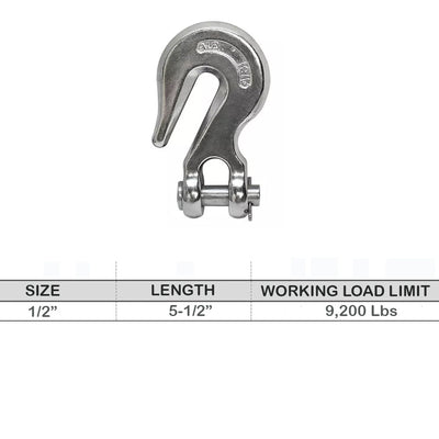 Marine Stainless Steel 316 Clevis Grab Hook Towing Tie Down Shackle Boat