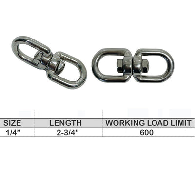 EYE EYE Swivel Stainless Steel 316 Marine Mooring Swivel