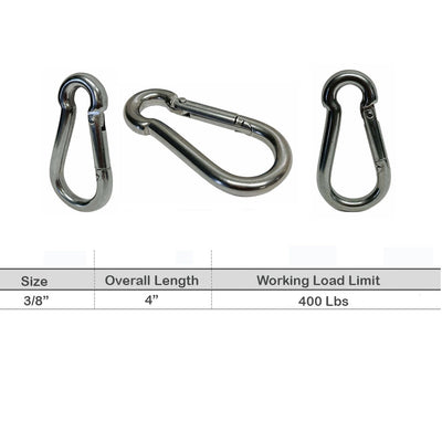 T316 Stainless Steel Carabiner Spring Snap Hook