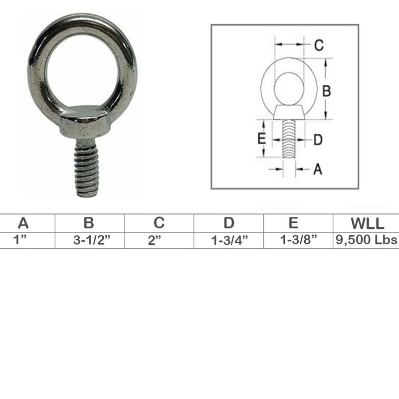 Stainless Steel T316 Machinery Shoulder Lifting Eye Bolt