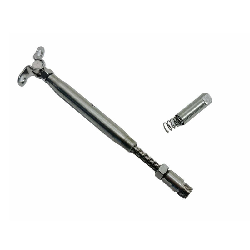 3/16" Push And Go Deck Toggle Turnbuckle 1/4"-20 Thread T316 Stainless Steel