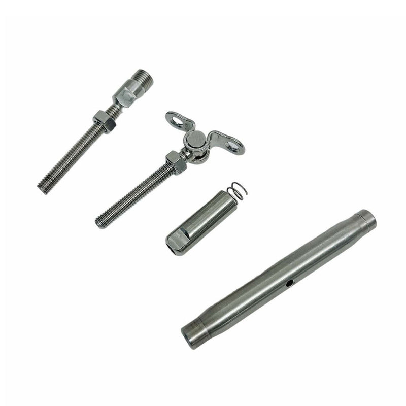 3/16" Push And Go Deck Toggle Turnbuckle 1/4"-20 Thread T316 Stainless Steel