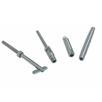 4 Pcs 1/8" Push And Go Drop Pin Turnbuckle 1/4"-20 Thread T316 Stainless Steel