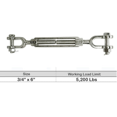 T316 Stainless Steel Marine HOOK HOOK, JAW JAW Turnbuckle