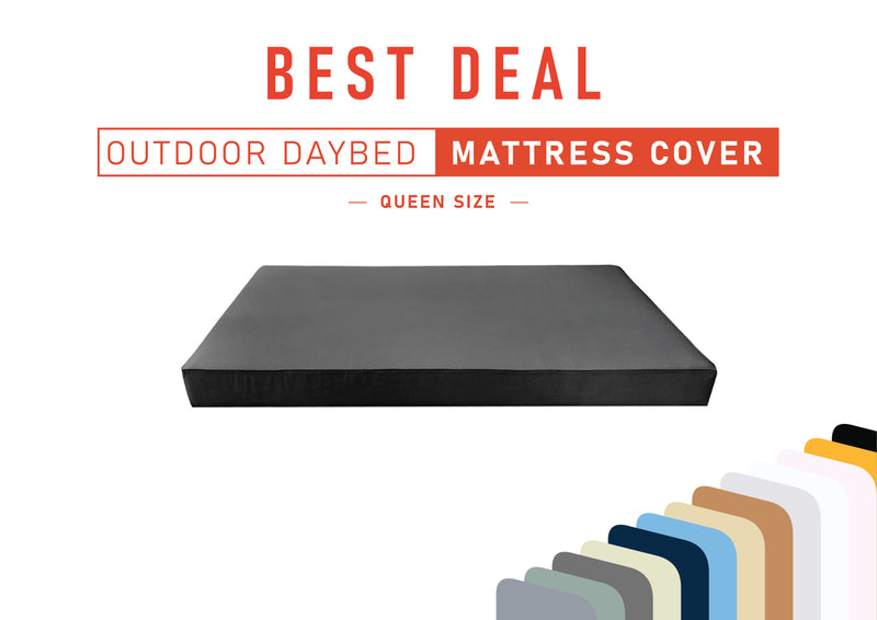 Queen Size Outdoor Daybed Mattress Fitted Sheet |COVER ONLY| 80" x 60" x 6"