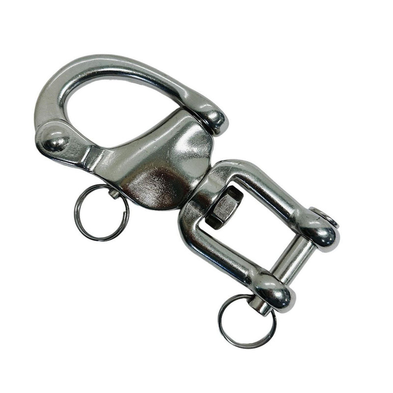 4 Pcs Stainless Steel 5" SWIVEL Jaw Snap Shackle Sailboat Quick Release Locking