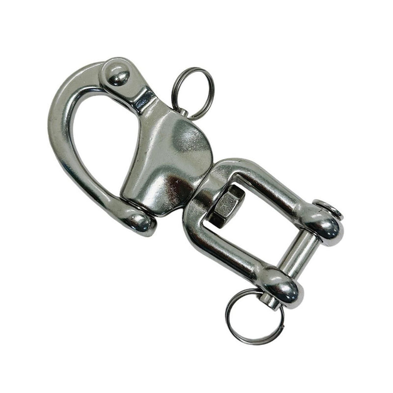 4 Pcs Stainless Steel 5" SWIVEL Jaw Snap Shackle Sailboat Quick Release Locking