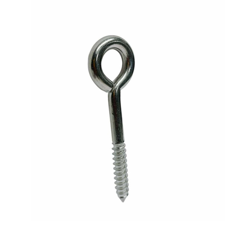 316 Stainless Steel 3/8" x 3" Eye Hook Screws Pins Lag Bolt Deck Cabin Hook 1 Pc