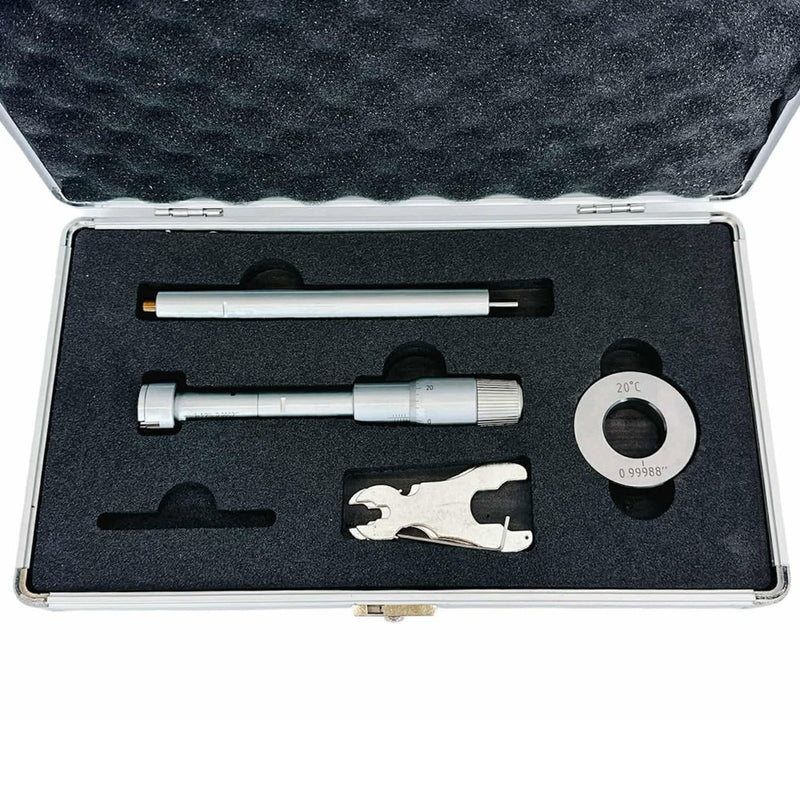 1-1.2" 3 Point Internal Micrometer, Ratchet Stop 0.0002" ,Accurancy ±0.00016&