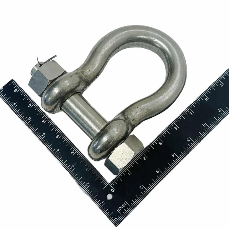 316 Stainless Steel Drop Forged 1" Mil-Spec Bolt Pin Anchor Shackle 10000Lb WLL