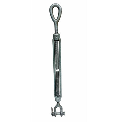 JAW EYE Turnbuckle Pulley 1/2" x 9"  Hot Dip Galvanized Drop Forged 2200 Lb-WLL