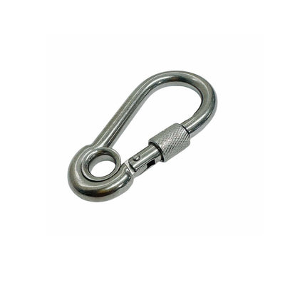 5/16" Marine Stainless Steel 316 Carabiner Spring Snap Hook with Eyelet & Screw