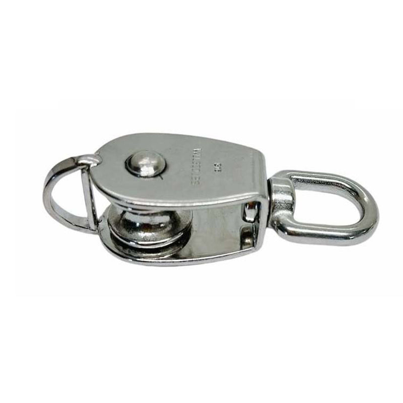 20 Pcs 1" Single Pulley Block Wheel Swivel Lifting, 316 Stainless Steel