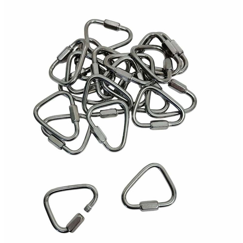 20 Pcs Stainless Steel 1/4" Marine Triangle Quick Link 880 LBS Shackle Boat Rig