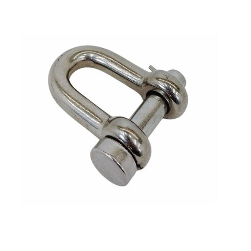 Mil-Spec Forged 1/4" Round Pin Chain Shackle 880 Lb WLL Stainless Steel T316