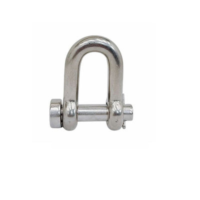 Mil-Spec Forged 1/4" Round Pin Chain Shackle 880 Lb WLL Stainless Steel T316