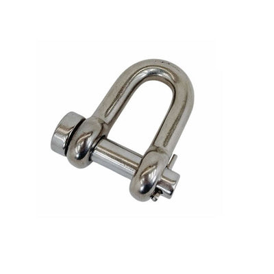 Mil-Spec Forged 1/4" Round Pin Chain Shackle 880 Lb WLL Stainless Steel T316