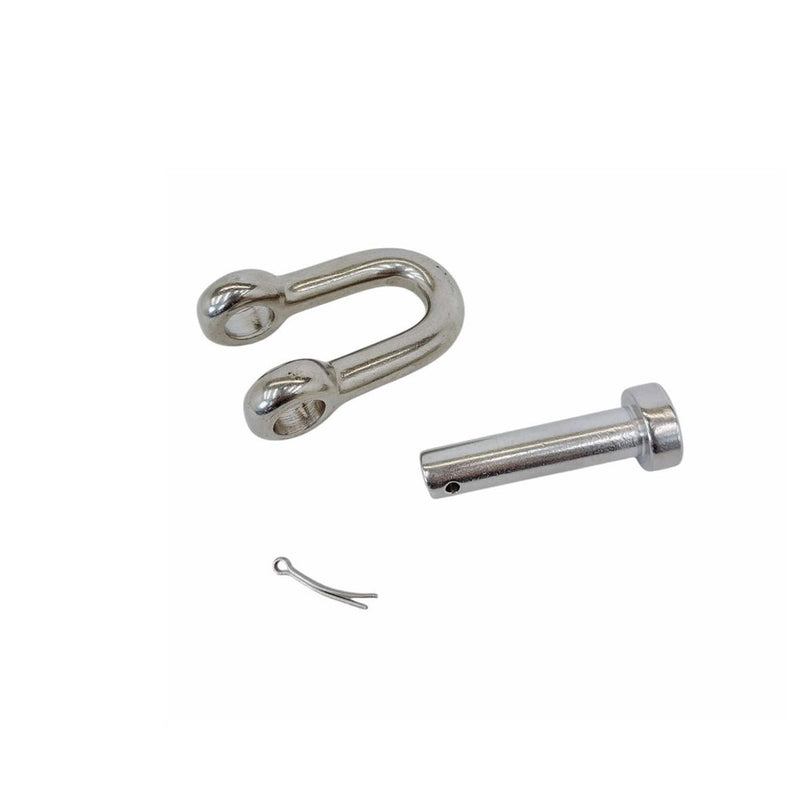 Mil-Spec Forged 5/16" Round Pin Chain Shackle 1,300 Lb WLL Stainless Steel T316