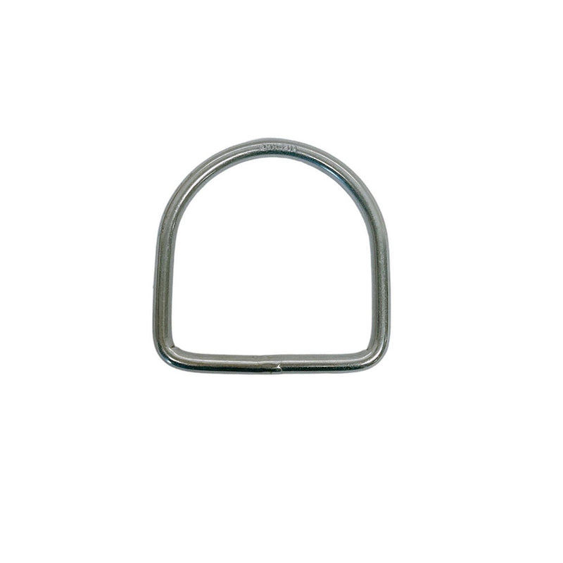 Marine Stainless Steel 1/4" D-Ring Welded, 22mm Height 500 Lbs WLL Sailing