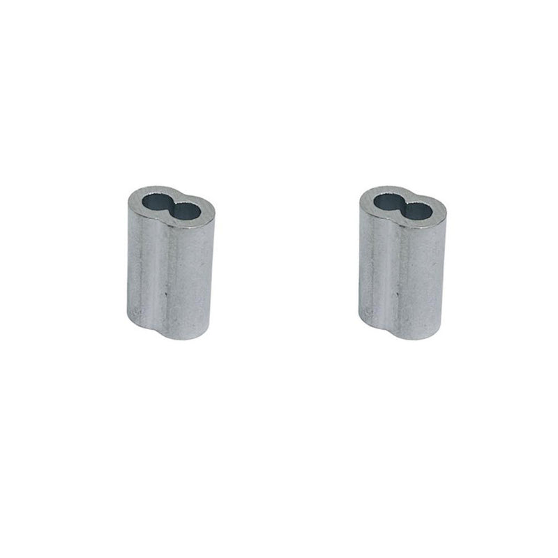 5/16" Aluminum Crimping Loop Sleeve Wire Rope Sleeves Double Barrel Ferrule 2 Pc