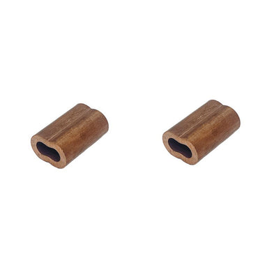 3/32" Copper Crimping Loop Sleeve Wire Rope Sleeves Double Barrel Ferrule 10 Pc