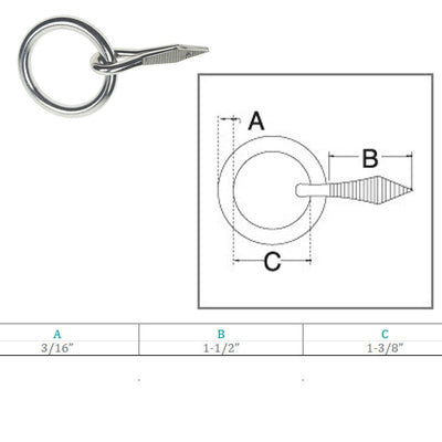 Marine 3/16" Ring Nail Link Connect Sailing Welded Ring,Stainless Steel 10 Pcs