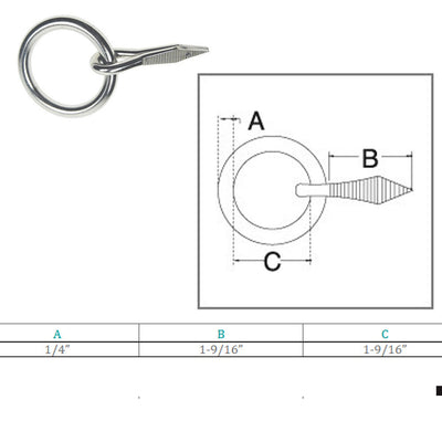 Marine 1/4" Ring Nail Link Connect Yacht Sailing Welded Ring,Stainless Steel