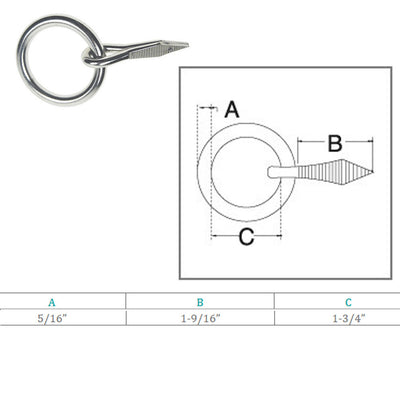 Marine 5/16" Ring Nail Link Connect Yacht Sailing Welded Ring,Stainless Steel