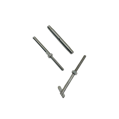 1/4" Threaded Drop Pin & Hand Swage Stud Turnbuckle 1/8" Cable Stainless Steel