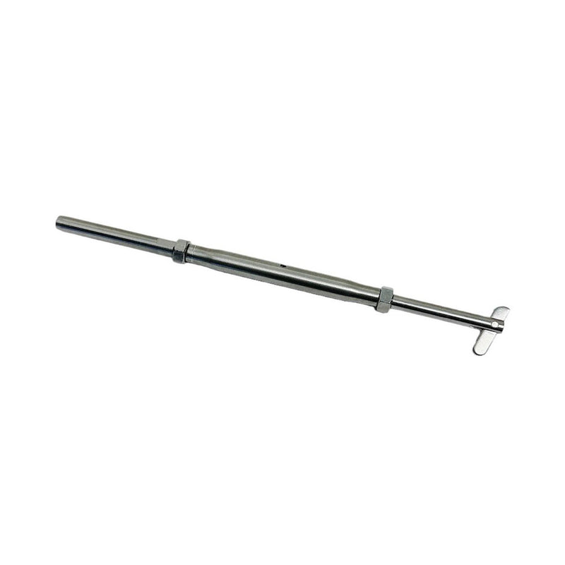 1/4" Threaded Drop Pin & Hand Swage Stud Turnbuckle 3/16" Cable Stainless Steel