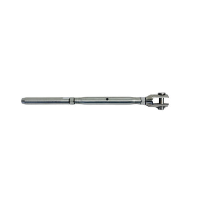 Marine 1/4" Thread Fork & Swage Stud Turnbuckle 3/16" Cable Stainless Steel T316