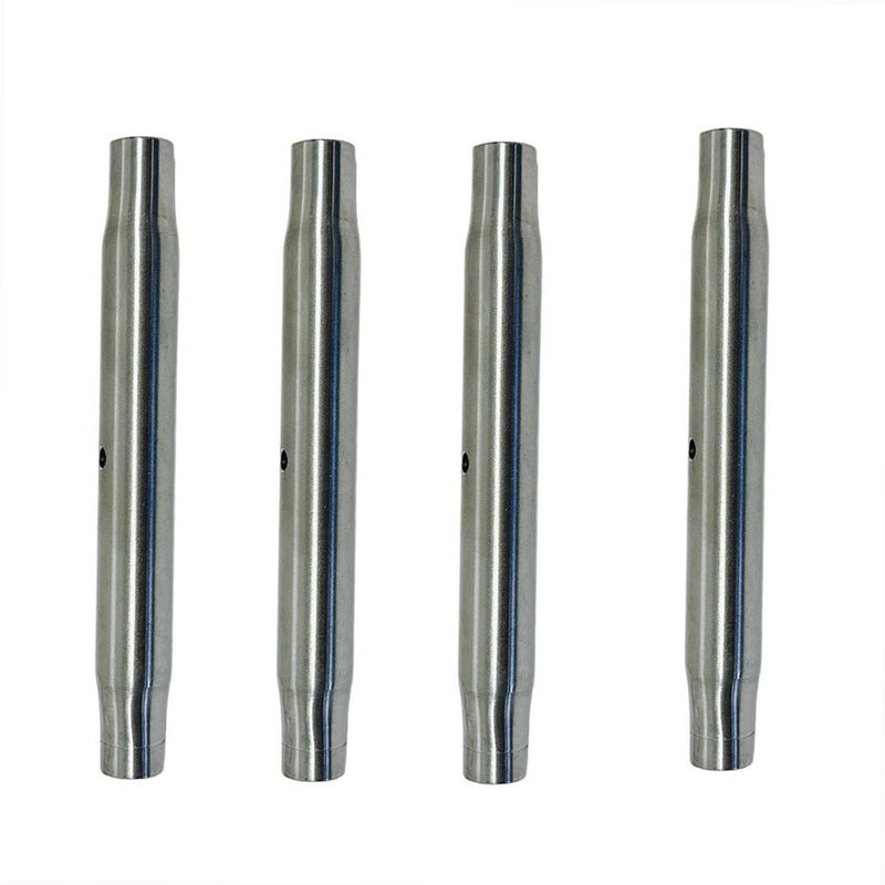 Marine Boat Stainless Steel T316 Pipe Style Turnbuckle Body 3/16" x 3-5/16" 4Pcs