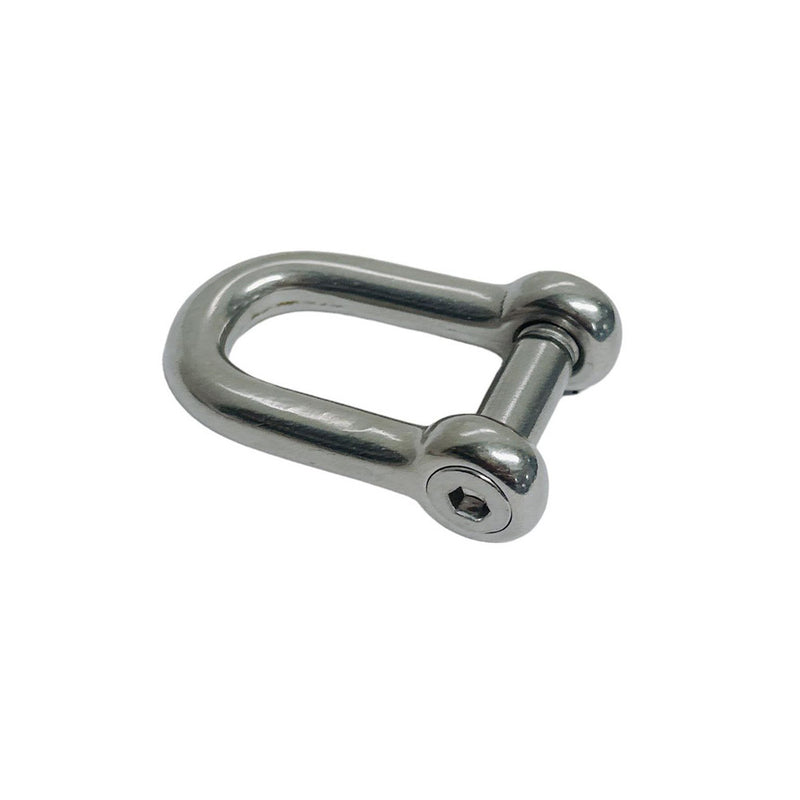 3/8" D Shackle Hex Sink Marine Grade Screw Pin 1700 Lb WLL Stainless Steel T316