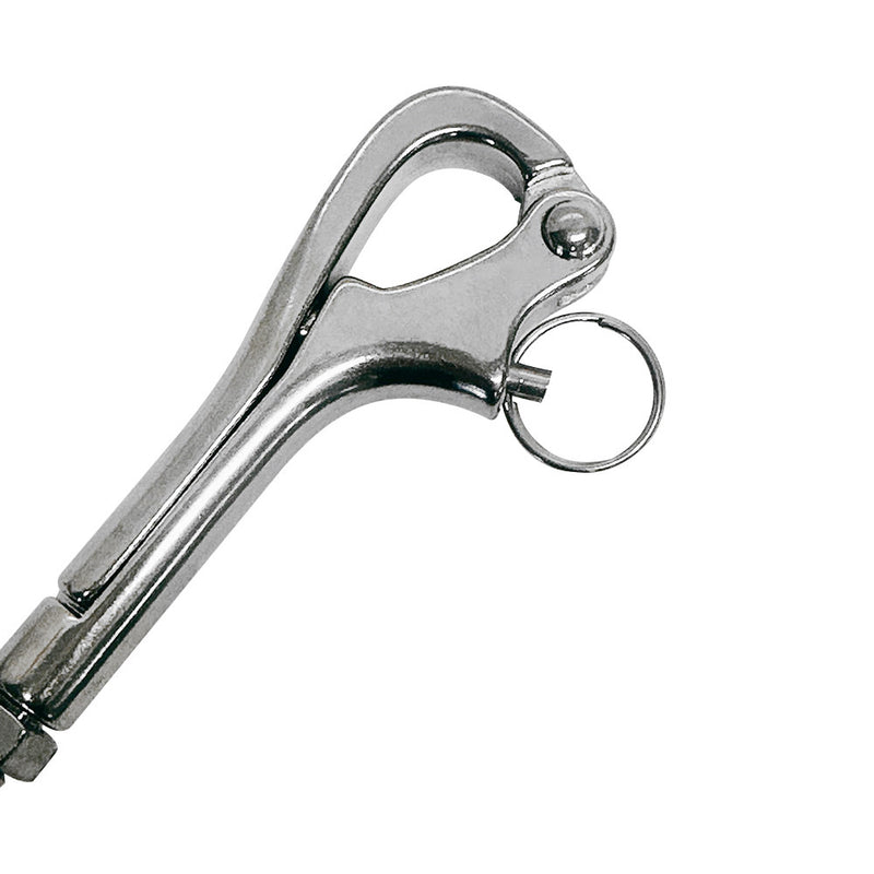 Stainless Steel 4" Pelican Hook Shackle For 3/16" Cable Wire Sailing Boat Yacht