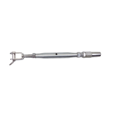 1/4" Cable Jaw Swageless Turnbuckle 1/2" Pipe Turnbuckle Stainless Steel T316