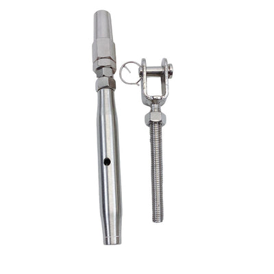 1/4" Cable Jaw Swageless Turnbuckle 1/2" Pipe Turnbuckle Stainless Steel T316