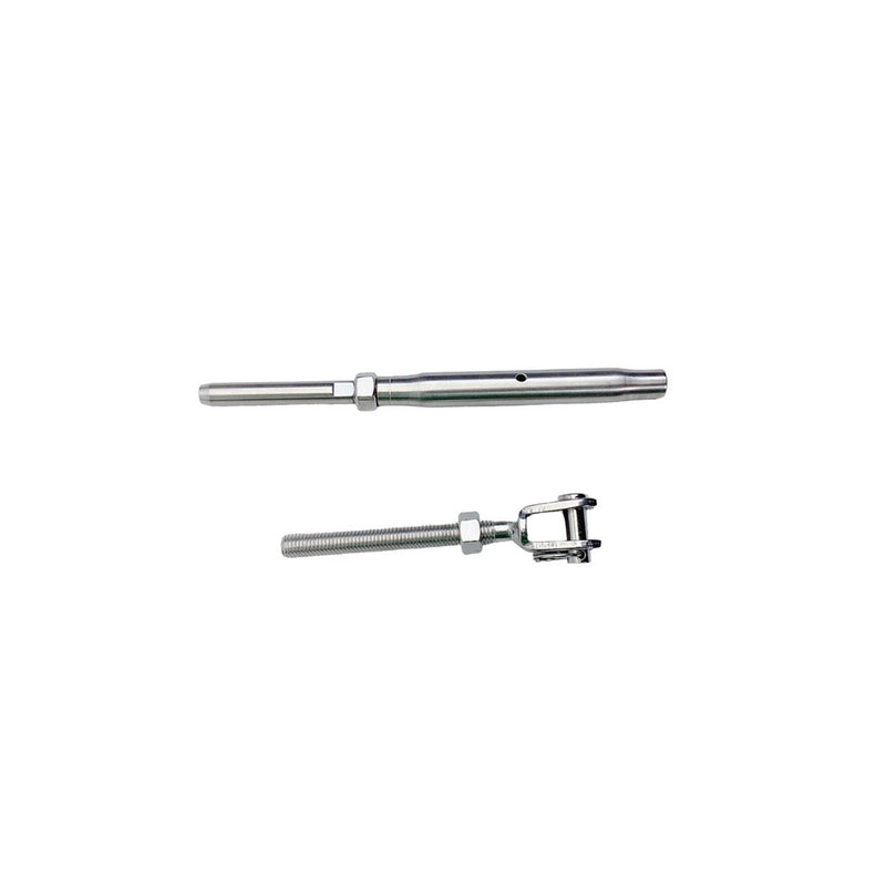 Marine 1/4" Cable Jaw And Swage Stud Turnbuckle 1/2" Thread Stainless Steel 4Pcs