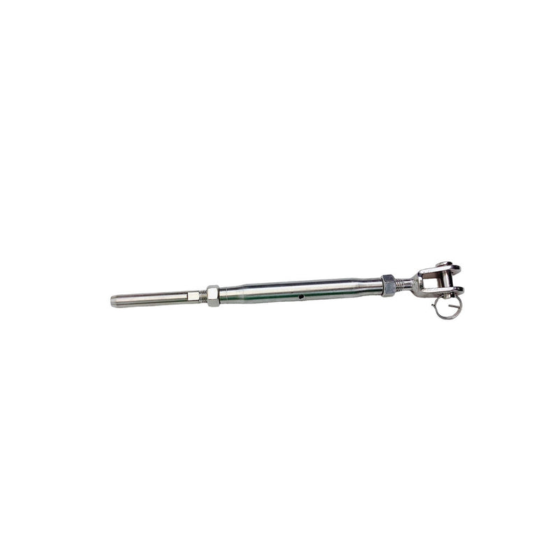 Marine 1/4" Cable Jaw And Swage Stud Turnbuckle 1/2" Thread Stainless Steel