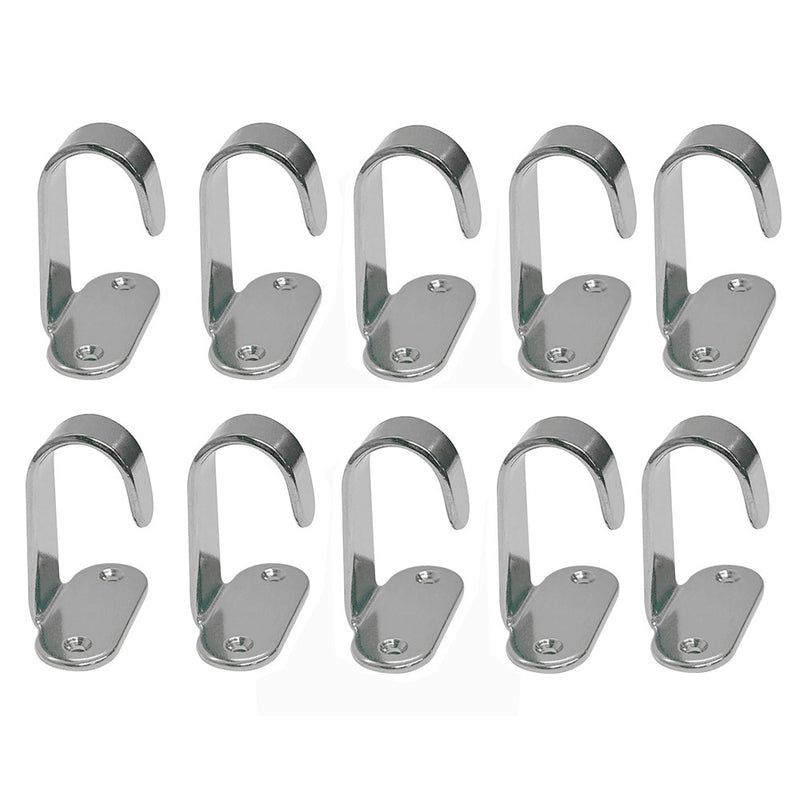 10 Pcs Marine Stainless Steel Top Mount Lashing Hooks for Cargo net,Boat,1.75"H