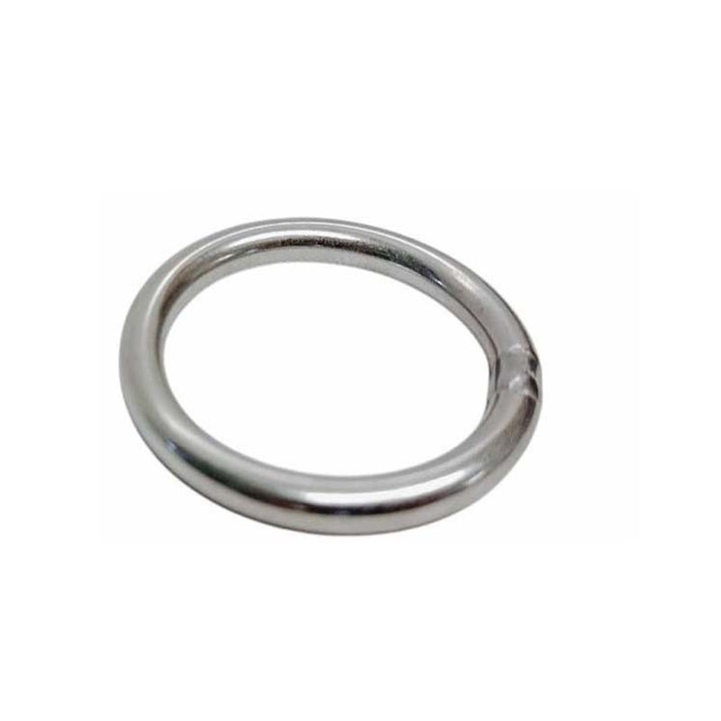 400Lb WLL Marine Mil Spec Stainless Steel Round Ring Link Connect 1/4" x 1-9/16"