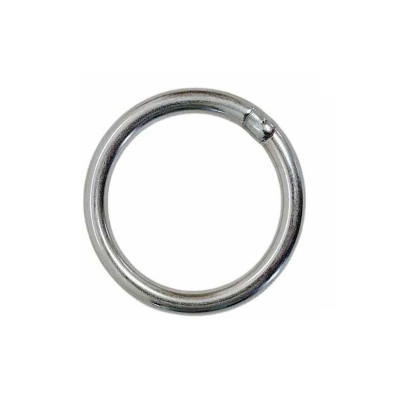 400Lb WLL Marine Mil Spec Stainless Steel Round Ring Link Connect 1/4" x 1-9/16"